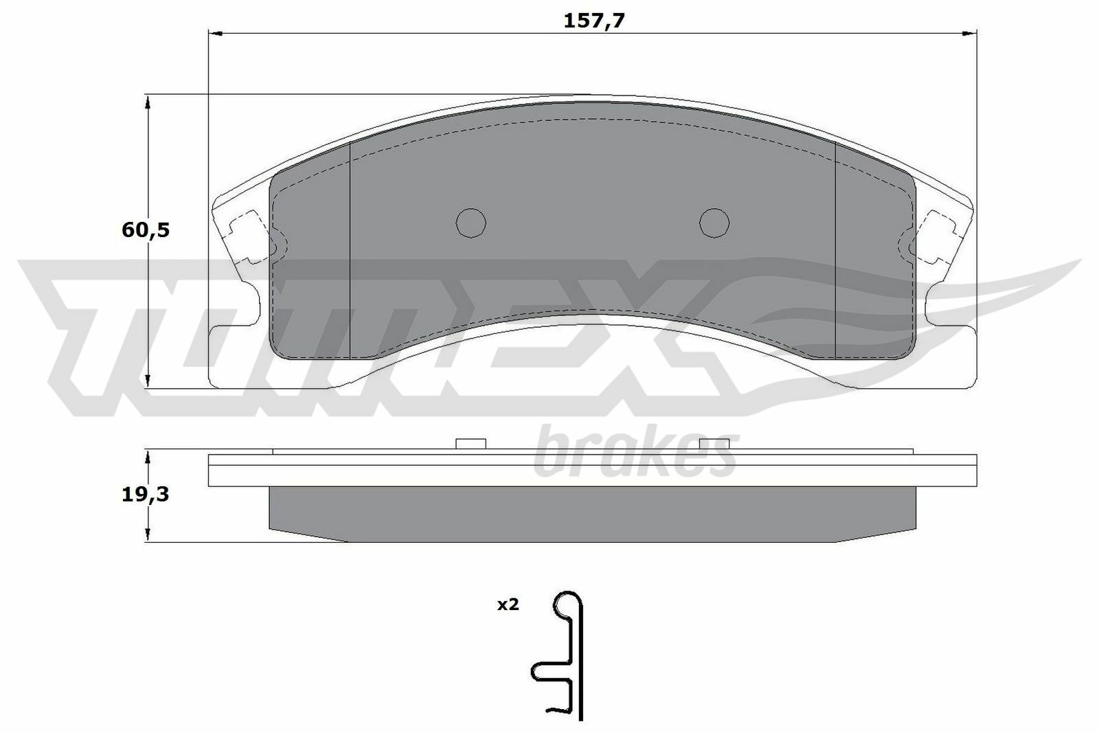 Sada brzdových platničiek kotúčovej brzdy TOMEX Brakes